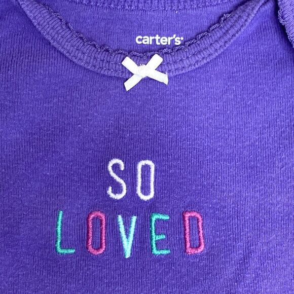 Long Sleeve Bodysuits Baby Girl 3-6 Months Footies Embroidered Hooded Lot of 3 - Picture 3 of 6